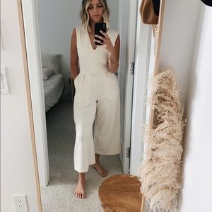 White jump suit